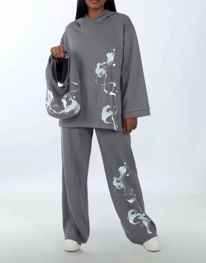 Set hoodie, wide-leg pants